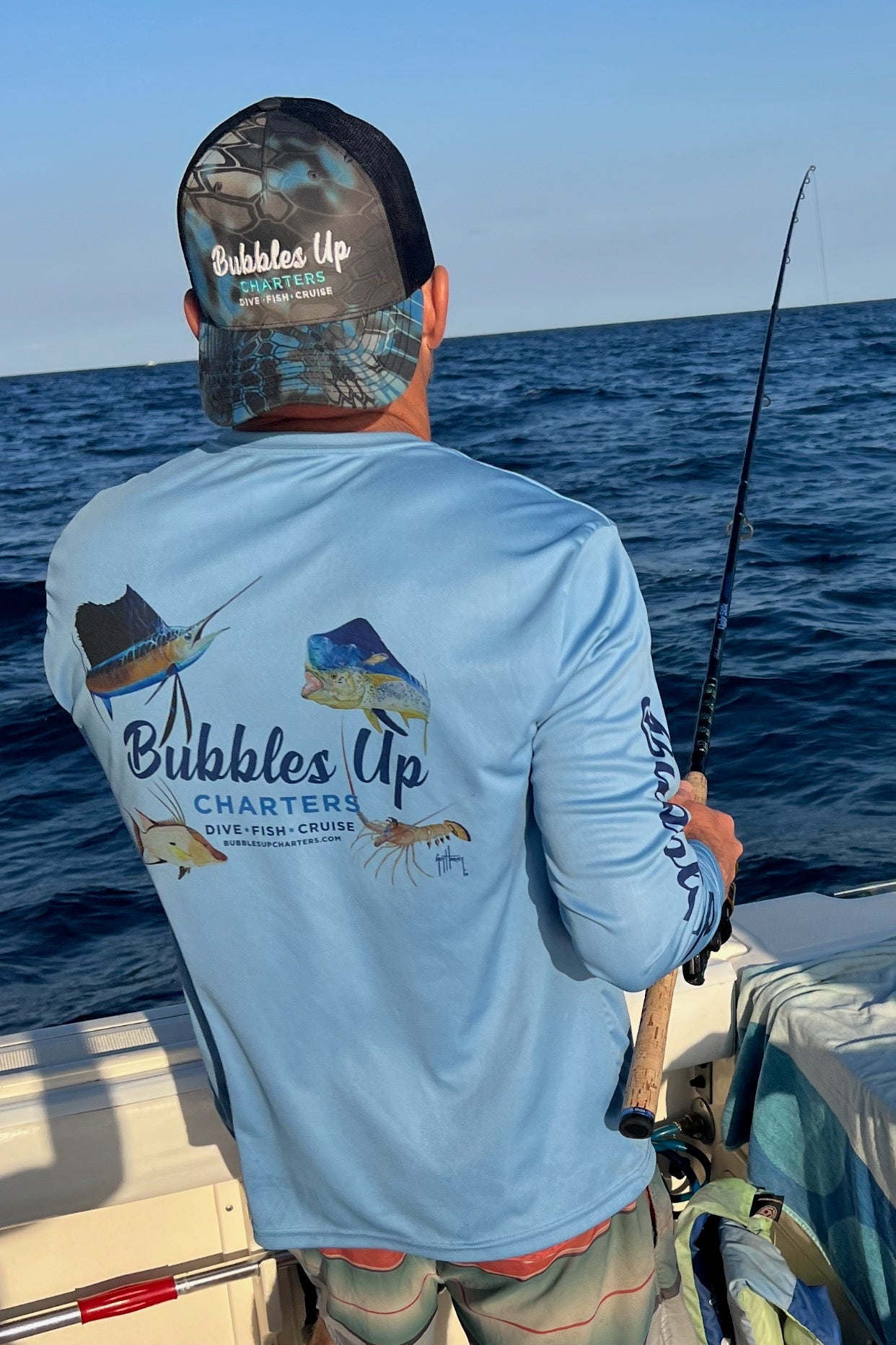 Bubbles Up & Guy Harvey Long Sleeve Performance Shirts