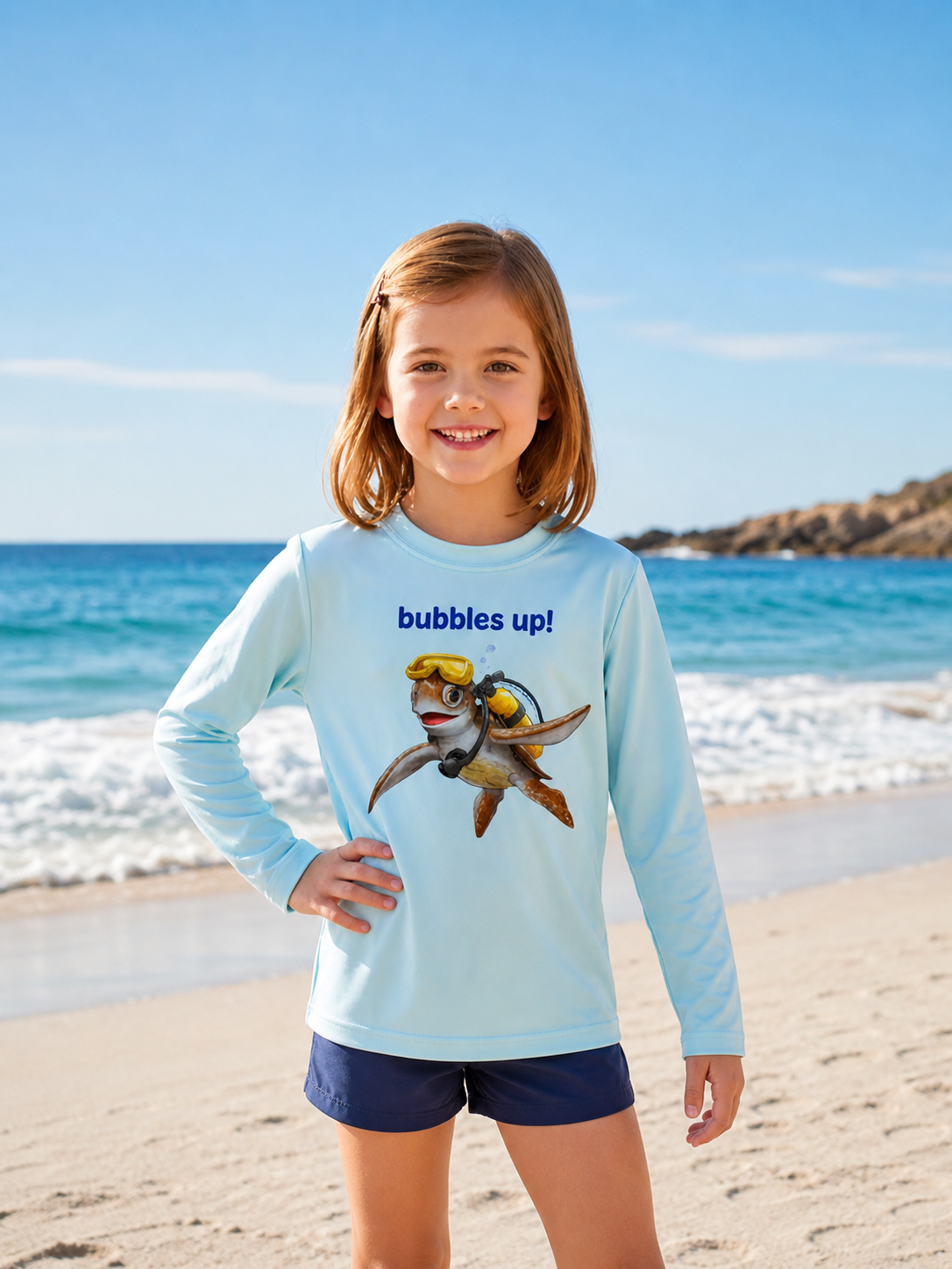 Bubbles Up Explorer Kids Long Sleeve Swim Shirt