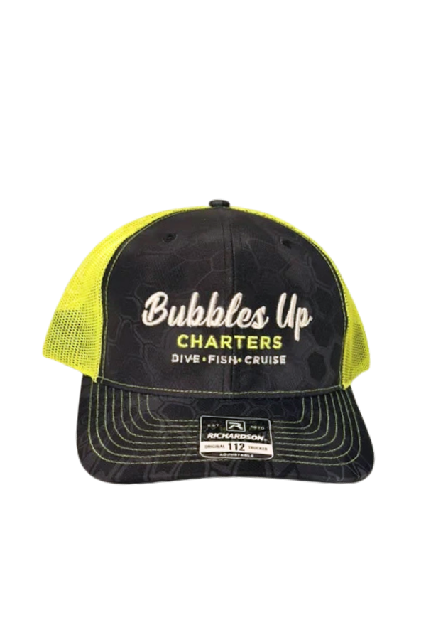 Black & Yellow Bubbles Up Trucker Hat