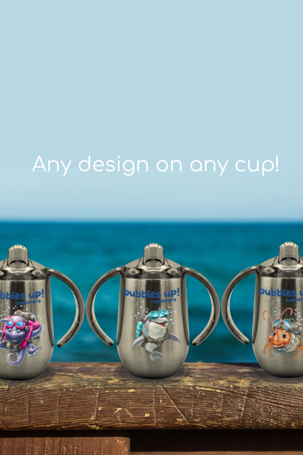 8 oz Bubbles Up Kids Sippy Cup